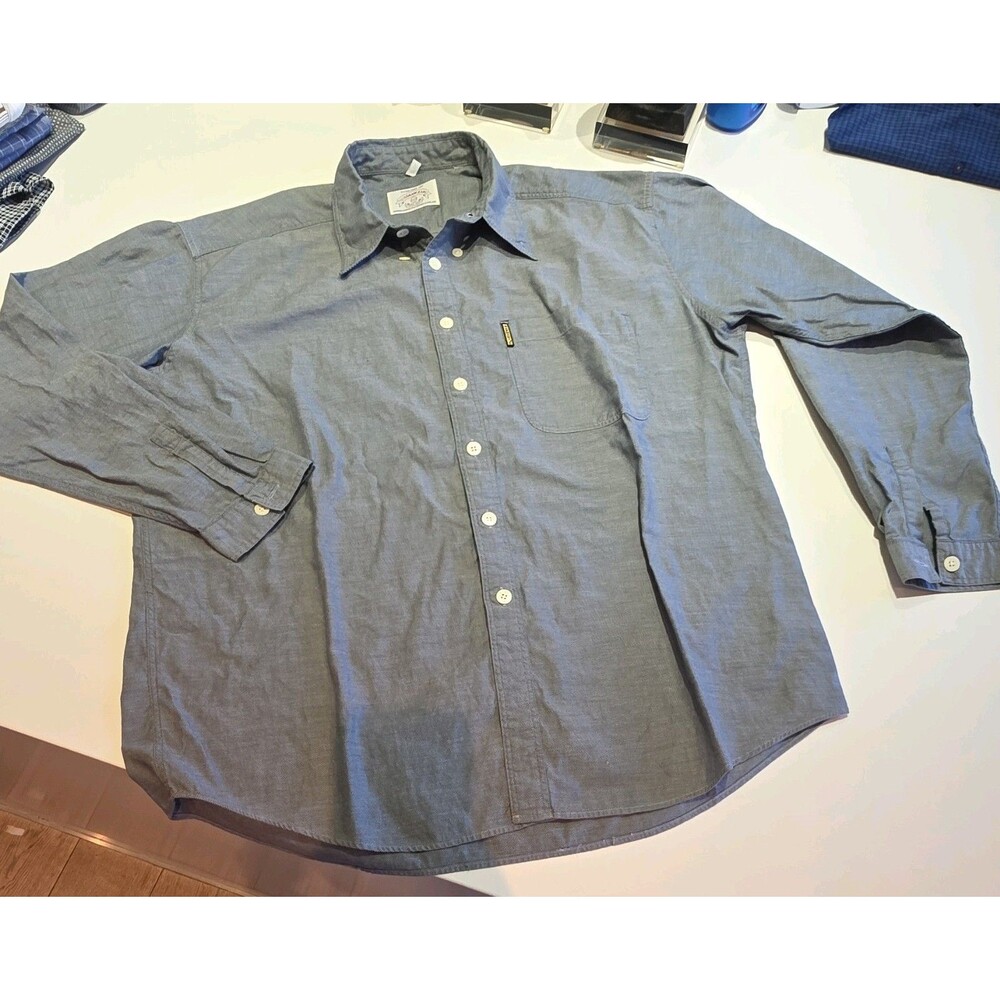 Armani Exchange Men's XL Gray Solid Button-Down Cotton Dress Shirts